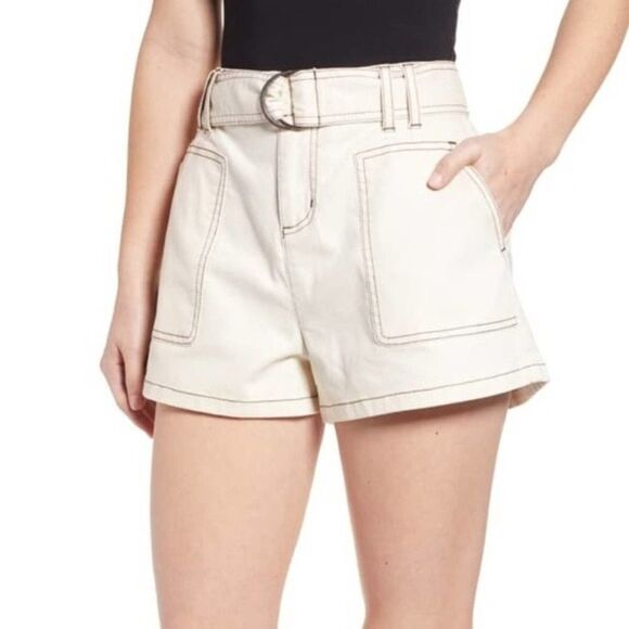 BP. Belted High Waist Shorts - Picture 1 of 7